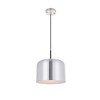Elegant Lighting Eclipse 1-Light Brass Pendant with Clear Glass Dome - 4 of 4