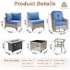 XIZZI 11-Piece Furniture Set with Rectangular Fire Pit Table, Sectional Sofa and Swivel Rocking Chairs, Furniture Set with Solar Coffee Table - 4 of 4