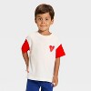 Toddler Boys' Valentine's Day Short Sleeve T-Shirt and Shorts Love Bug Set - Cat & Jack™ Cream - 3 of 4