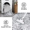 Machine Washable Area Rugs with Non-Slip Backing - Soft Vintage Farmhouse Grid Pattern No Shedding Low Pile Carpet for Living Room - 3 of 4