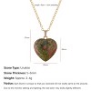 Natural Stone Heart Gemstone Healing Crystal Pendant Lucky Blessing Energy Necklace for Women Men - 4 of 4