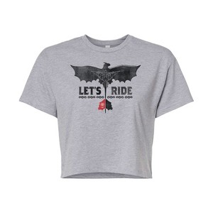 Women's - How to Train Your Dragon - Let's Ride Cropped Graphic T-Shirt - 1 of 4
