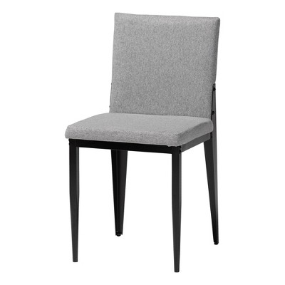Bishop Industrial Gray Fabric and Metal 5-Piece Dining Set