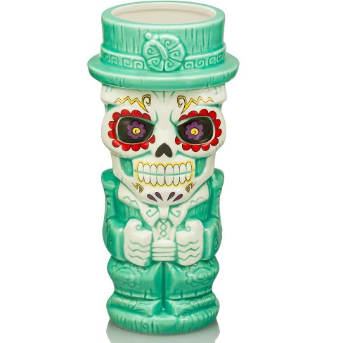 Beeline Creative Geeki Tiki Day Of The Dead Sugar Skull Man 18 Ounce  Ceramic Mug