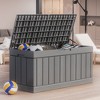 LACOO 82 Gal. Outdoor Storage Resin Deck Box - 4 of 4
