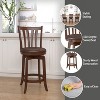 25.5" Savana Swivel Counter Height Barstool Cherry/Black - Hillsdale Furniture: Upholstered, Wood Legs, Metal Hardware - 4 of 4