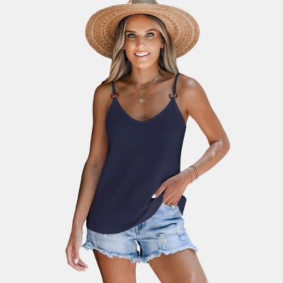 Women's Textured O-Ring Cami - Cupshe