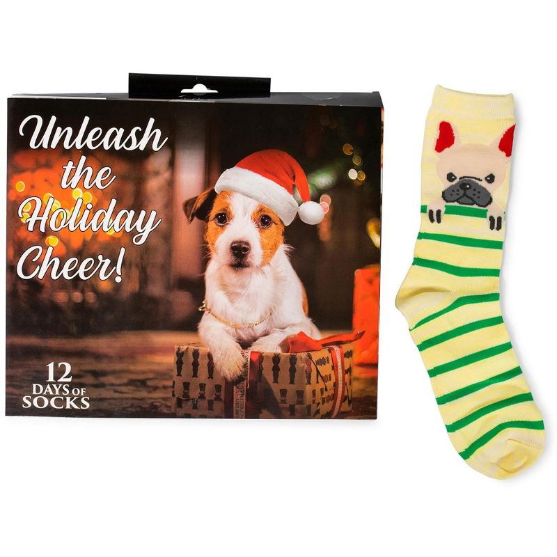 Hypnotic Socks Unleash the Holiday Cheer Womens 12 Days of Socks in Advent Gift Box, 5 of 6