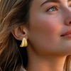 Ross-Simons 1.20 ct. t.w. White Topaz J-Hoop Earrings in 18kt Gold Over Sterling - 2 of 3