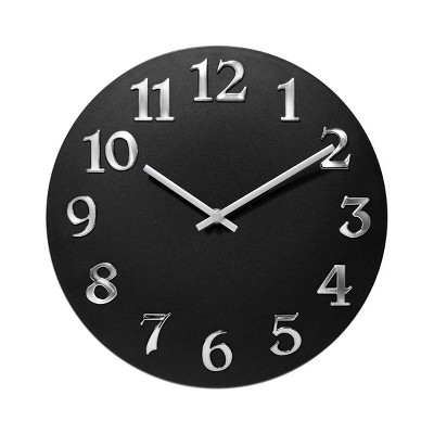 12" Vogue Wall Clock Black - Infinity Instruments