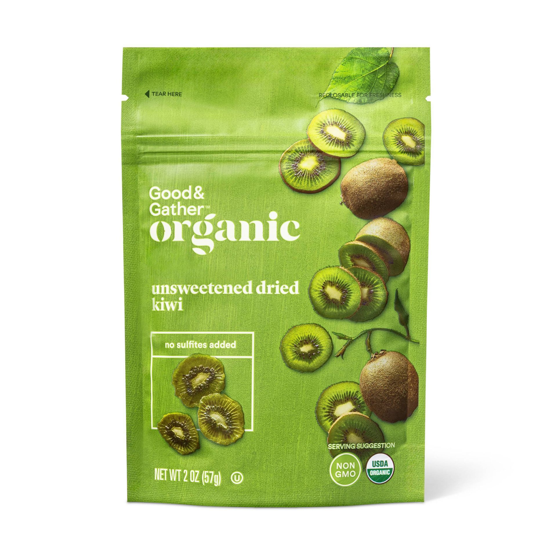 Organic Unsweetened Dried Kiwi - 2oz - Good & Gather™