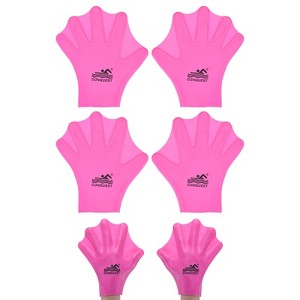 Unique Bargains Silicone Swimming Gloves Webbed Gloves Finger Frog Type for Diving 2 Pairs - 1 of 4