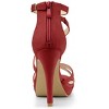 Allegra K Women's Back Zipper Platform Stiletto Heels Ankle Strap Sandals - 3 of 4