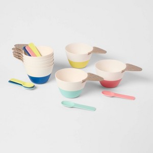 8pk 14 fl oz Ice Cream Dessert Bowls with Spoons - Sun Squad™ - 1 of 3