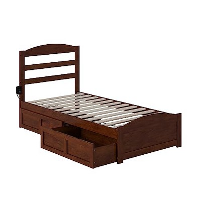 AFI Furnishings Warren Platform Bed T with Footboard & Drawers AW