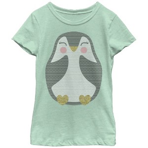 Girl's Lost Gods Penguin Cuddle T-Shirt - 1 of 3