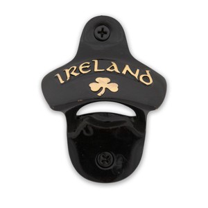 Slickblue Wall Mount Bottle Opener, Irish Bar Decor, 4 Design Options, Solid Brass, 3.25"x2.5", Color Options - 1 of 3