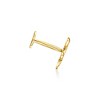 Pure Collection by Ross-Simons 14kt Yellow Gold Petite Snake Flat-Back Stud Earrings - 3 of 4