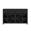 Merax Industrial Sliding Mesh Barn Door Sideboard Buffet with 3 Drawers & Adjustable Shelves - 3 of 4