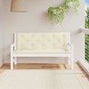 vidaXL Indoor/Outdoor Bench Cushions 2 pcs, Non-slip, Water-Repellent, Cream White 59.1"x19.7"x2.8" - 3 of 4
