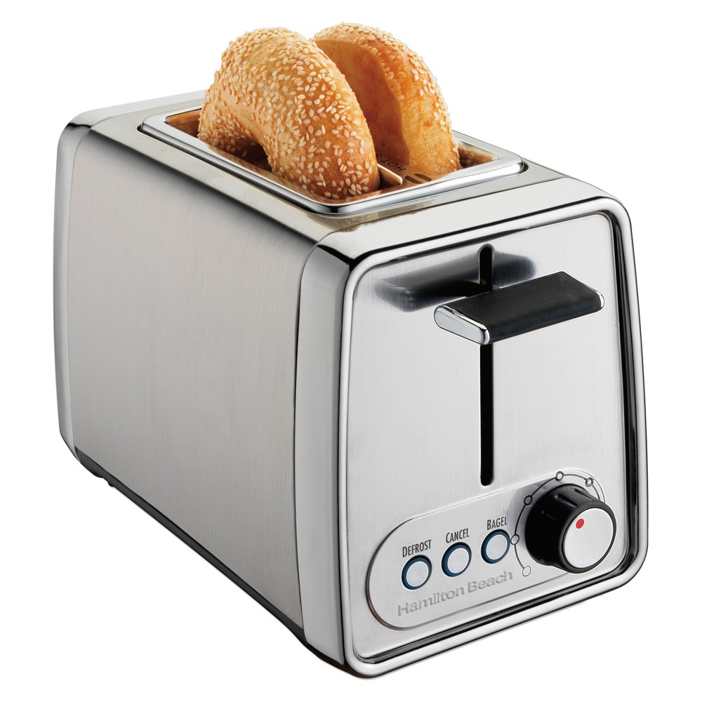 Hamilton Beach Modern 2 Slice Stainless Steel Toaster with Extra-Wide Slots, 22794