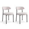 XIYUYEU Upholstered Dining Chairs Set of 2,Modern Kitchen Chairs with Curved Backrest for Living Room,Vanity,Bedroom - 2 of 4