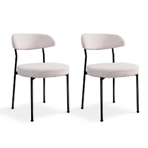 TiramisuBest 2-Piece Swivel Bar Stools, AdjusTable Upholstered with Woven Back & Footrest, Silver Chrome for Kitchen Island - 1 of 4