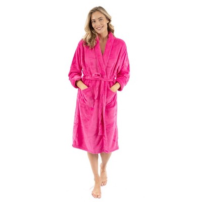 Leveret Womens Fleece Robe Hot Pink L/xl : Target