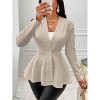 Coolmee Women Casual Blazers Button Knit Lightweight Business Cardigan Jackets Blazer - 2 of 4