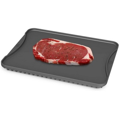 MOVSSOU Defrosting Tray 12"x8" Non-Stick Defrosting Board Black Fast Thawing Frozen Meat Foods