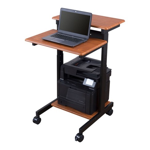 Costway Electric Adjustable Standing Desk Stand Up Workstation W/control  White\black\ Maple\teak : Target