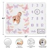 Sweet Jojo Designs Girl Baby Milestone Blanket Butterfly Blush Pink and Purple - 4 of 4