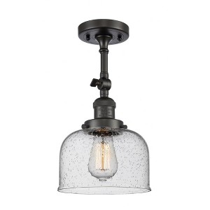 Bell - 1 Light Semi-Flush Mount In Industrial Style-14 Inches Tall and 8 Inches Wide - 1 of 1