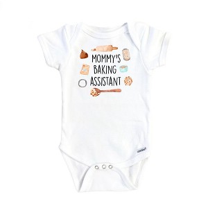 Baking Assistant Onesie® Baby Boy Girl Clothes Infant Bodysuit Funny Cute Newborn GS1 - 1 of 3