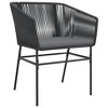 vidaXL Garden Chair Black PE rattan Standard UV-resistant materials - 4 of 4