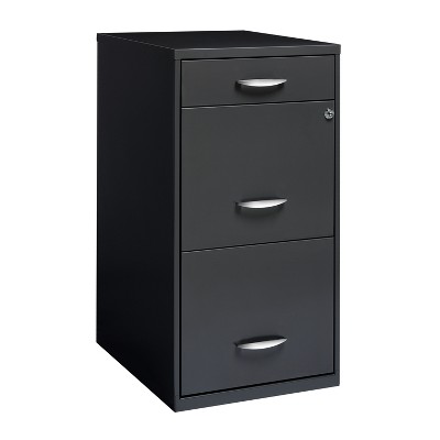 Hirsh 18 inch Deep 3 Drawer Organizer Cabinet in Black