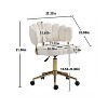 NicBex Adjustable Office Chair with Wheels,Modern Cute Computer Chair,Swivel Velvet Upholstered Desk Chair for Adult, Student - 3 of 4