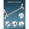 Cobbe 11" Shower Extension Arm, G1/2" Fitted Solid Brass Shower Arm Wall-mounted, 360° Adjustable Angle Rain Shower Head Arm Extender, Chrome - 4 of 4