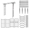 Karl Home 7FT Black Iron Garden Arbor Flat Top - 3 of 4