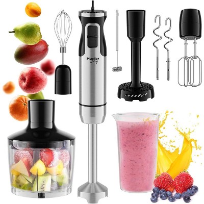 Mueller Living 9-Speed Stainless Steel Immersion Blender with Turbo Mode