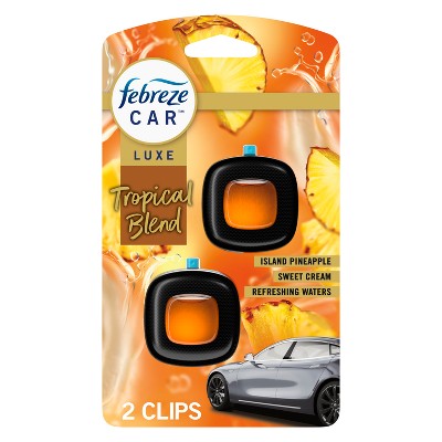 Febreze Luxe Car Air Freshener - Tropical Blend - 0.14 fl oz/2ct