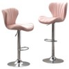 DOMETOUR Adjustable Swivel Barstools with Upholstered Set of 2 - 4 of 4