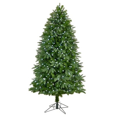 Nearly Natural 6.5’ Fraser Fir Prelit Led Gumball Light Artificial ...