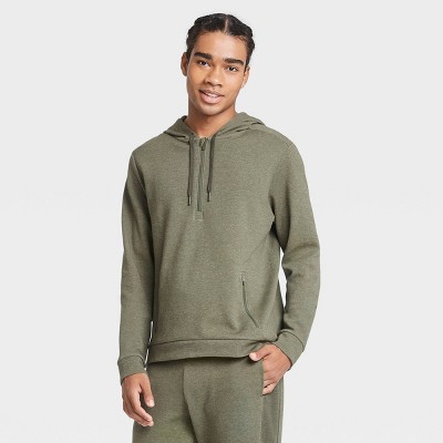 olive green hoodie men