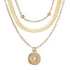 HTUTWOO Layered Gold Necklaces, Sun Flower Beads Pendant Necklace, Fashion Statement Jewelry for Women - 2 of 4