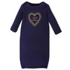 Hudson Baby Infant Girl Cotton Long-Sleeve Gowns 4pk, Love, 0-6 Months - 2 of 4