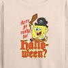 Women's - SpongeBob SquarePants - Arrr Ye Ready For Halloween Lightweight French Terry Wide Neck Long Sleeve Shirt - 2 of 4