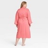 Women's Luxury Collection Shadow Striped Long Satin Robe - Auden™ - 2 of 3