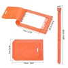 Unique Bargains Backpack PU Holder Identifier Card Luggage Tag with Strap 4 Pcs - 2 of 4