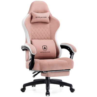 GTPLAYER Gaming Chair, Computer Office Chair with Pocket Spring Cushion, Linkage Armrests and Footrest